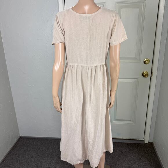 Vintage 90s Silk Exchange Women's Dress Small Button Lace Cottage Core T3-25 - Picture 4 of 7